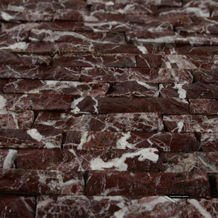 Фасадный камень Полоса - Мрамор Rosso Levanto в Липецке